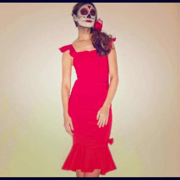 book of life red dress 30 days of La Muerte A short story of an amazing Costume Erika Parra